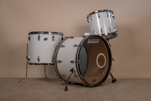 1980s ludwig white - white, drum