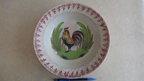 Assiette coq ceramique - assiette,