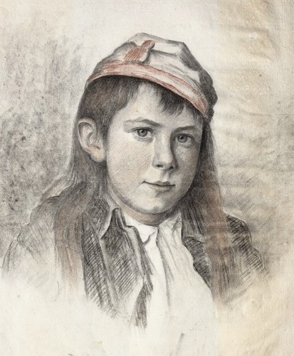 Dessin ancien fusain sanguine - ancien,