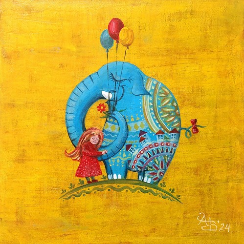 Peinture originale art naïf - originale,