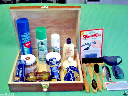 Coffret cuir cirage malle - cirage,
