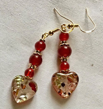 ⭐️Création , boucles coeur en pate de verre Murano rouges ?