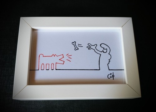 Dessin encadré la linea - la,