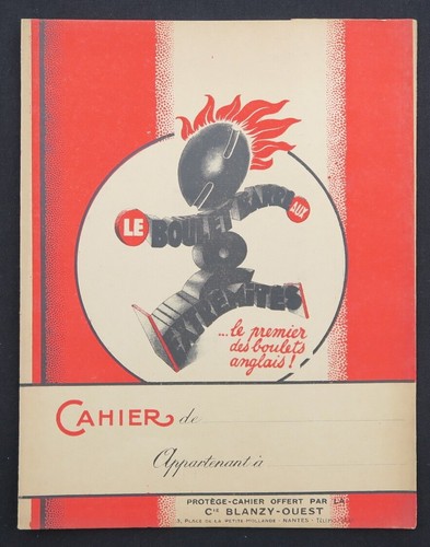 Protège cahier boulet - cahier, blanzy