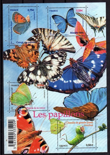 France 2010 bloc papillons - france,