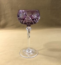 verre à vin cristal signé VAL SAINT LAMBERT doublé AMETHYSTE modèle BERNCASTEL