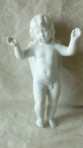 Ancien ange mural biscuit - ange,