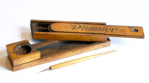 Plumier ancien bois 1 - ancien, en