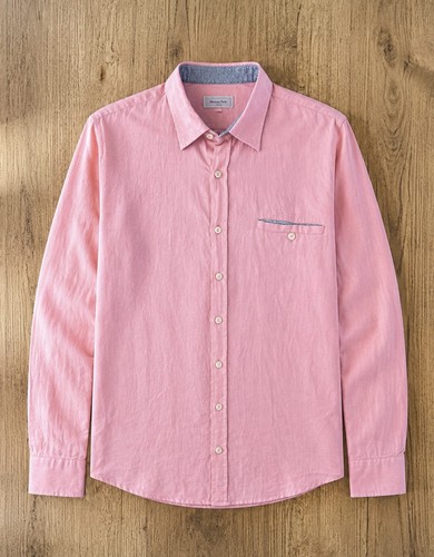 Izac men 100 linen pink - 100%,