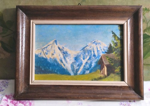 Ancien tableau panneau bois - tableau, hs