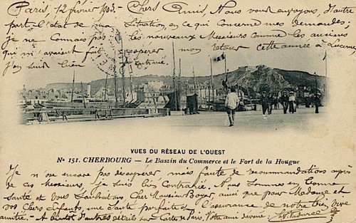 Cpa cherbourg le - -, bassin