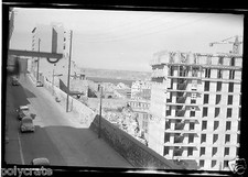 Marseille construction immeuble vue ville - 4 Négatifs photo ancien an 1950