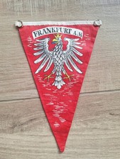 ANCIEN FANION FRANKFURT FRANCFORT SCOOTER VESPA LAMBRETTA TISSU TOURISME DECO