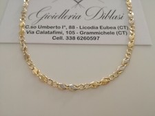 18K OR JAUNE BLANC Chaîne Solide COLLIER Massif Maille Homme Femme 750% Italie