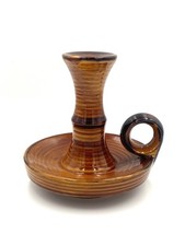 Bougeoir À Main Faïence De