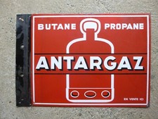 plaque émaillée BUTANE PROPANE ANTARGAZ En vente ici        double faces