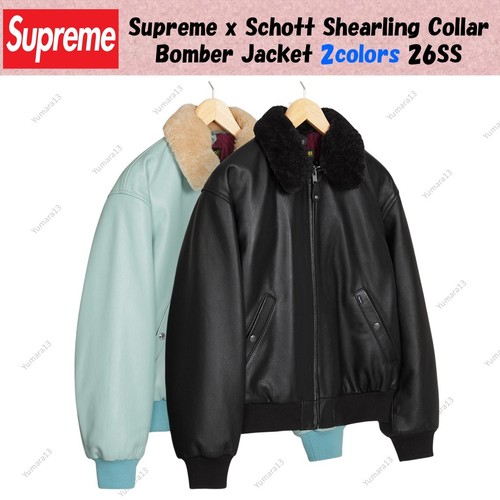 Supreme schott shearling - supreme, x