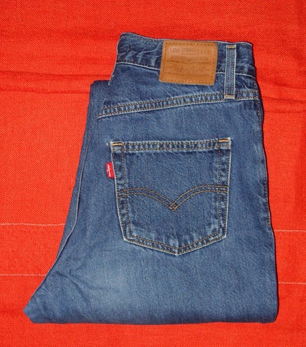 Jean levi mom - 80's, bleu