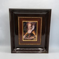 Cadre en émaux sur cuivre Limoges L’étude Fragonard signé P. Bonnet XXème