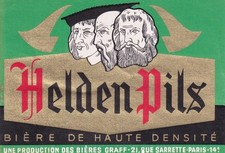 Etiquette de bière - Brasserie Graff - Paris - Bière Helden Pils