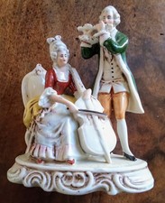 Ancien joli groupe figurine en porcelaine Gräfenthal Carl Schneider Thuringe C40