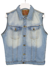 Gilet EMMETT E DV Propre Pour Homme LARGE En Jean Col Polo Bleu Foncé