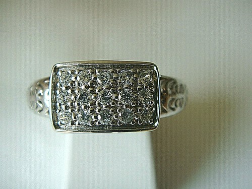 Bague argent 925 - rhodié, et