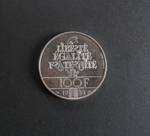 Pièce argent 100f 1988 - en,