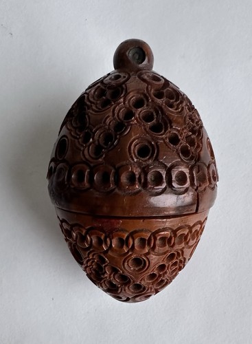Ancien boîte chapelet noix - , de