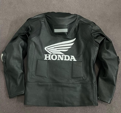 Honda black motorbike leather - black,