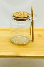 Pot en verre transparent avec