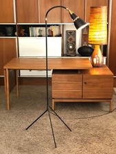 Lampadaire vintage diabolo en métal noir, 1960