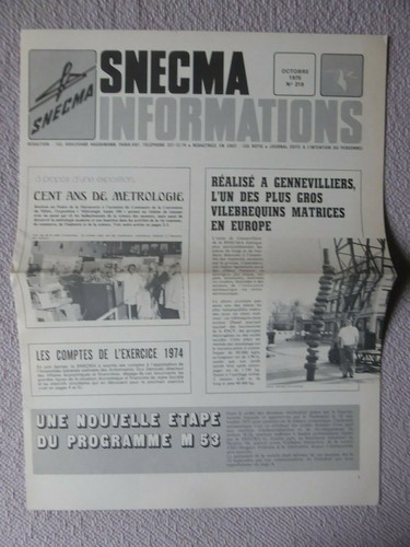 Snecma 219 1975 - 219, 10/1975