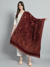 Bordeaux Cachemire Hiver Laine Châle Enveloppant Femme Grand Pashmina Jeté 203cm