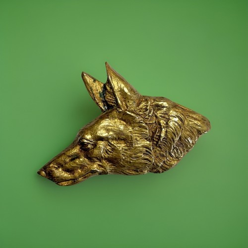 Broche vintage tête chien - de,