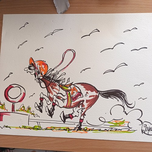 Dessin feutre qui court - au,