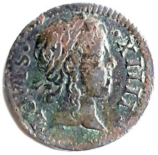 Louis XIV (1643-1715) - Denier tournois de Paris 1649 - Cuivre - TTB