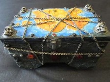 Coffre pirate carte aux trésors fait main