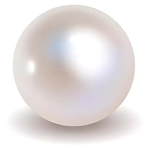 Perle large ronde blanche