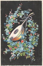 CPA FANTAISIE A LA MANDOLINE / INSTRUMENT DE MUSIQUE