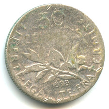 50 centimes argent Semeuse