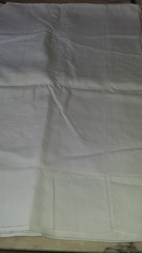Ancien drap mariage - mariage, lin