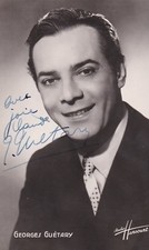 PHOTOGRAPHIE ORIGINALE sur carte du chanteur Georges Guetary AUTOGRAPHE Harcourt