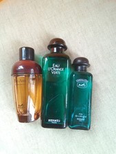 lot de 3 flacons de parfum factice plein Bel Ami Hermes 16 et 13,5cm et 13