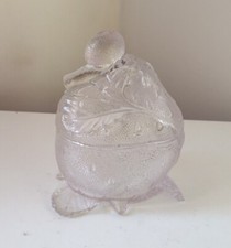 Ancien Sucrier bonbonnière Portieux Fraise escargot XIX 