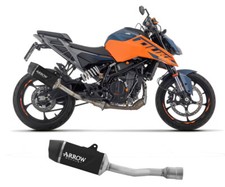 Pots D'echappement Arrow Indy Race EVO Aluminium Dark pour KTM DUKE 125 2024