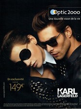 Publicité Advertising 089  2013  Optic 2000 lunettes solaires Karl Lagerfeld