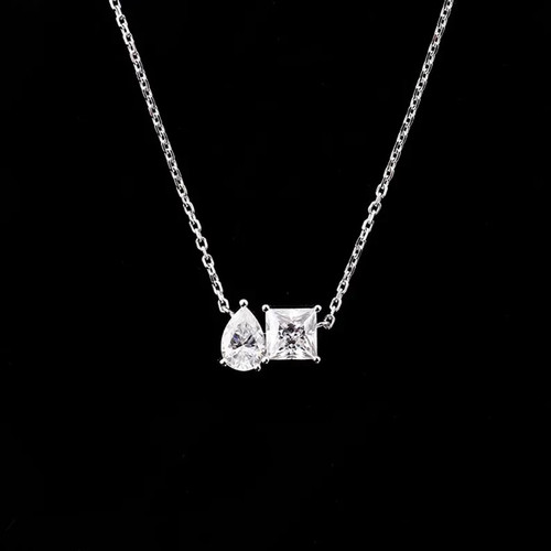 Collier femme double - pierre, fn