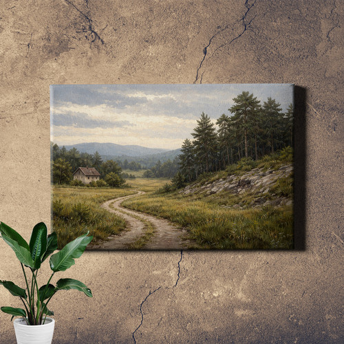 Rural dirt road landscape