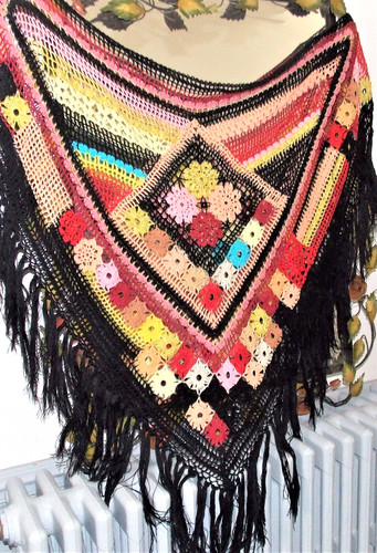 Chale etole crochet main - chale,